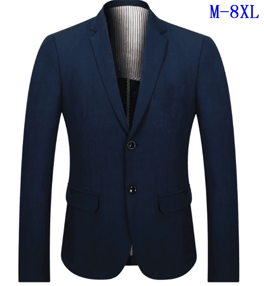 Мужской льняной Блейзер осенний костюм большого размера плюс 7XL 8XL|men linen blazer|linen