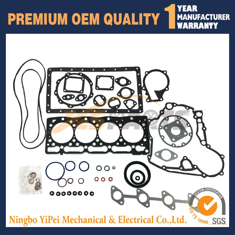 V1505 Новый ремонтный Ремонтный комплект для двигателя Bobcat Kubota|Поршни кольца валы и