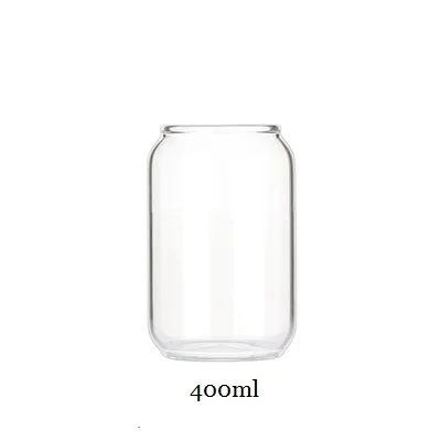 400ml Ins, горячая Распродажа, модная стеклянная чашка для воды, молока, сока, пивная стеклянная чашка 400 мл, 550 мл и соломенная десертная чашка, Шейк-стакан - Цвет: 400ml