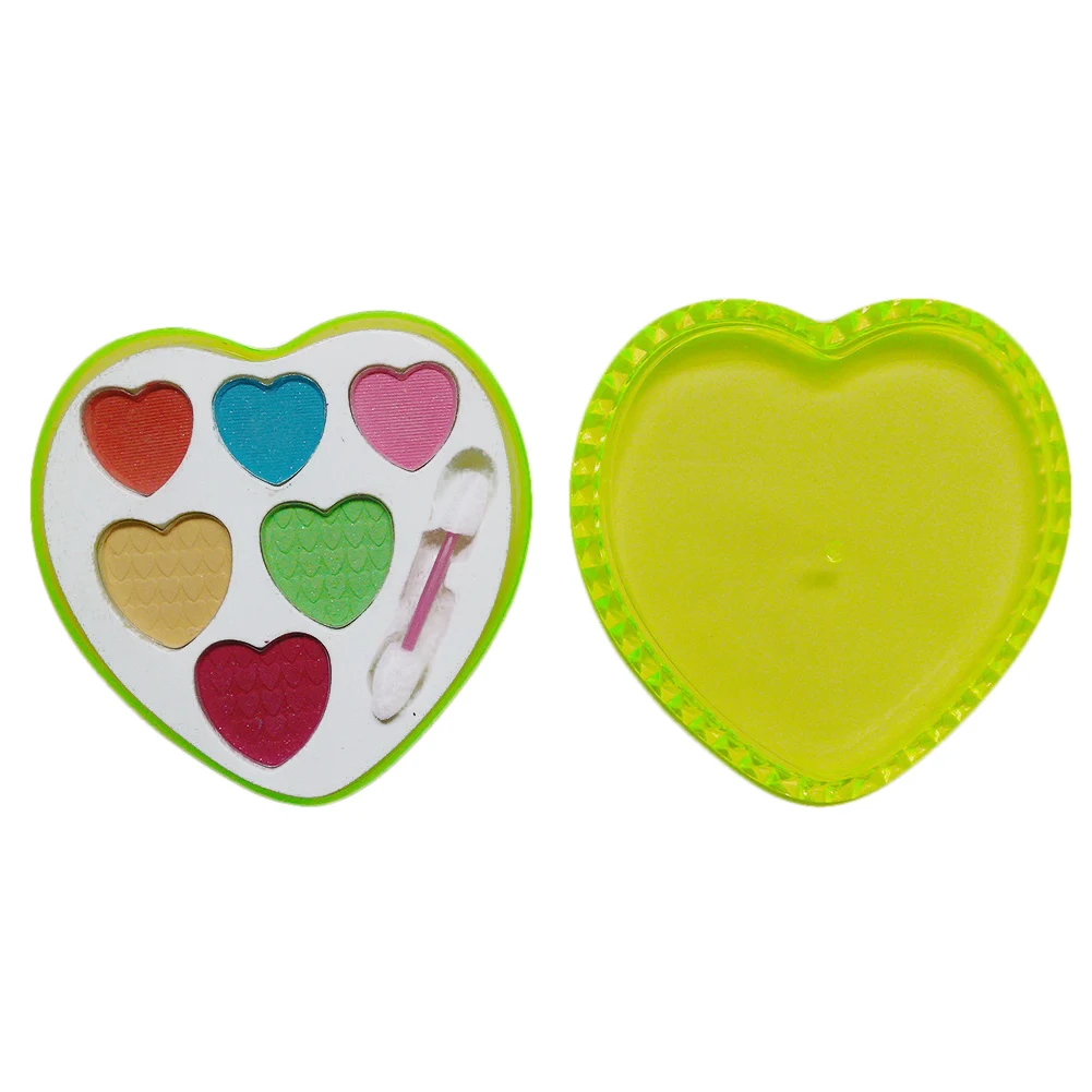 Heart shaped Ролевые игры игрушки косметика для девочек дети Безопасный макияж игрушки косметические игрушки для детей тени для век коробка палитра коробка наборы - Цвет: Heart shaped