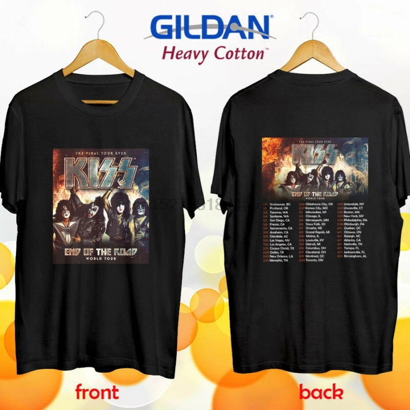 Kiss End of the Road Северная Америка Тур 2019 черная футболка S 2XL|Мужские футболки| |