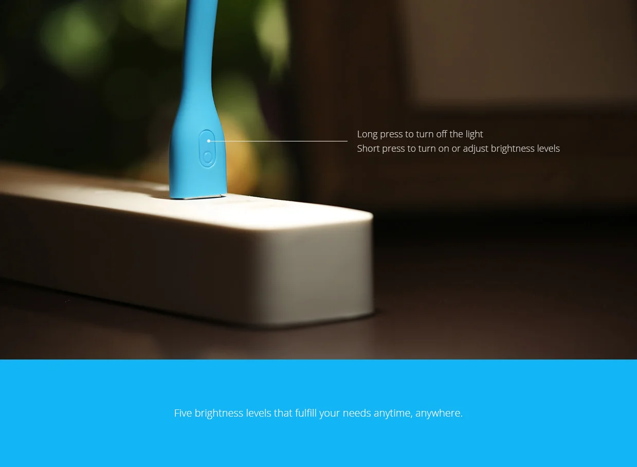 Новое прибытие Xiaomi Мини USB светильник гибкий съемный usb-вентилятор для Xiomi Redmi Портативный светодиодный светильник с переключателем Управление карман Размеры 5V 1,2 W