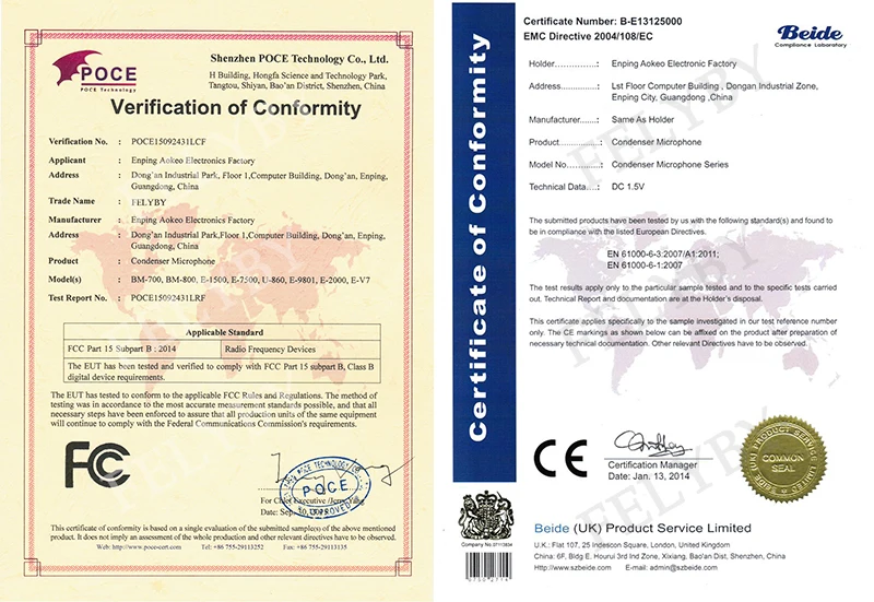 FELYBY Профессиональный bm 800 конденсаторный микрофон для компьютера аудио караоке микрофон студия запись 3,5 мм микрофоны Наборы