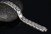 fashion jewelry silver color stainless steel infrared magnetic bracelets bangles men germanium negative trendy male bracelet