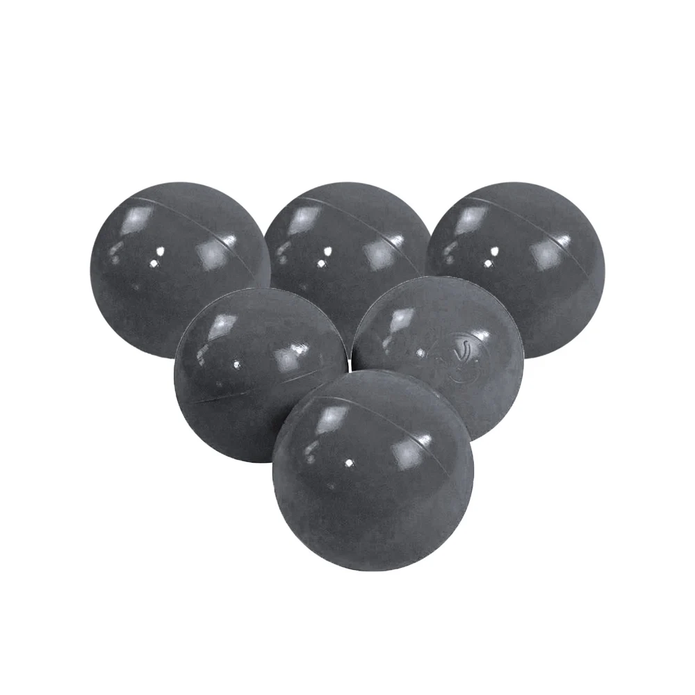 100pcs Dark Grey 100 шт, детские пластиковые шарики в форме ямы, безопасные материалы, для маленьких детей, смешанные пастельные цвета, игровой мяч в упаковке, цветная игрушка для бассейна, мягкая игрушка в подарок - Цвет: 100pcs Dark Grey
