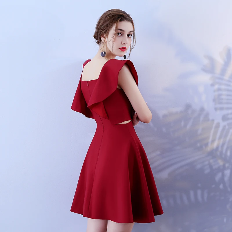 Короткие модные коктейльные платья из микрофибры для девушек летние женские