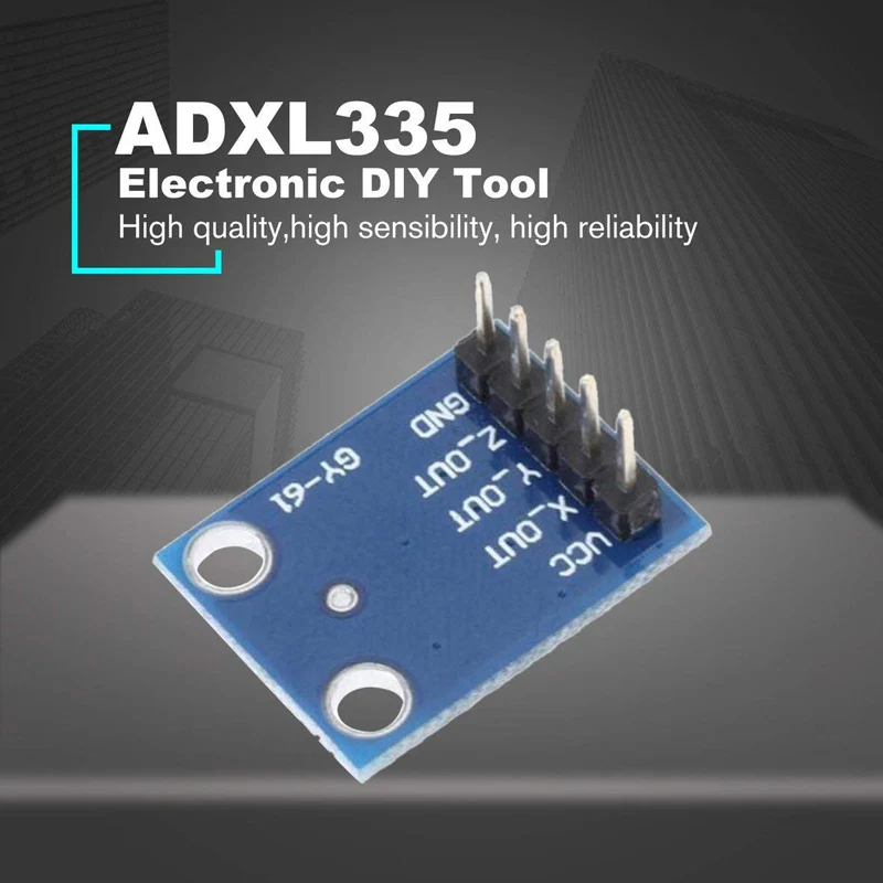 Aokin GY 61 ADXL335 модуль 3 осевой цифровой датчик угла гравитационного падения наклона для Arduino Raspberry pi|Аксессуары