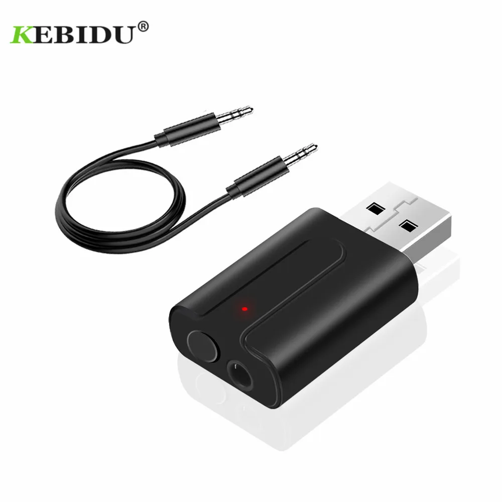 KEBIDU Bluetooth 5,0 аудио приемник передатчик беспроводной стерео музыка 3,5 мм AUX разъем аудио рецептор USB мини Bluetooth адаптер