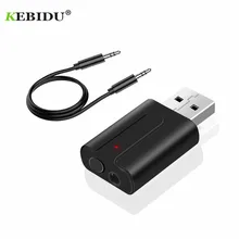 KEBIDU Bluetooth 5,0 аудио приемник передатчик беспроводной стерео музыка 3,5 мм AUX разъем аудио рецептор USB мини Bluetooth адаптер