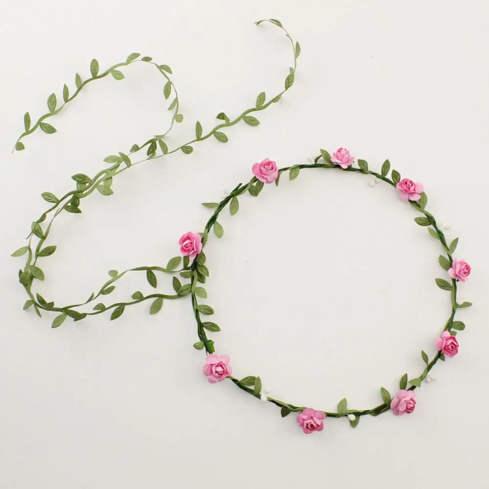 

Wholesale boho headband flower crown headbands Bridal artificial 8 flowers Wedding Garland hair accessories for women 10pcs/lot