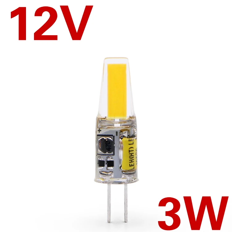 EnwYe светодиодный светильник 3W 6 Вт G4 G9 BulbAC/DC 12 В 220 В лампочка с регулируемой яркостью COB SMD СВЕТОДИОДНЫЙ светильник заменить галогенный прожектор люстра - Испускаемый цвет: G4 3W 12V