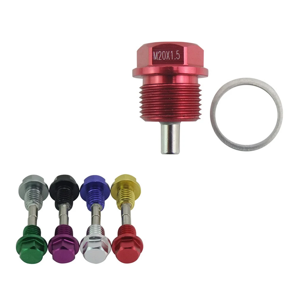 2 шт. Алюминий Магнитная дренажная масляная пробка Магнитный поддон Слива