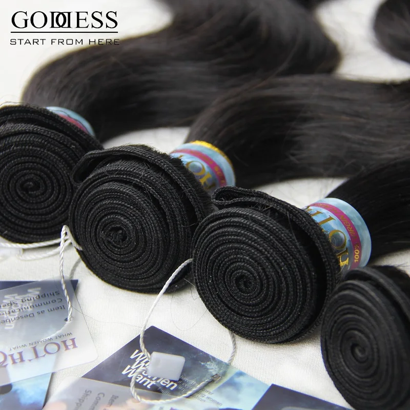 Уха До Кружева Фронтальная Закрытие С Пучками Бразильские Волосы Девственницы