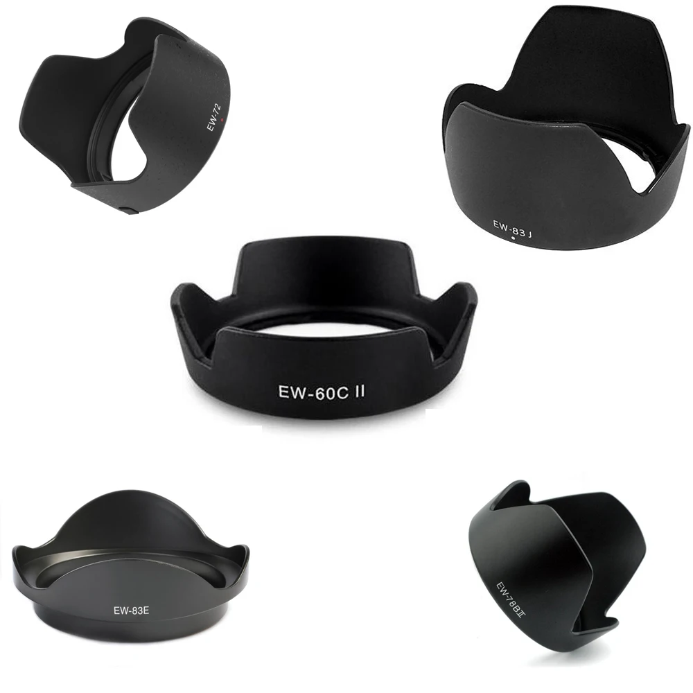 

10pcs Camera EW-60C II EW-72 EW-73B EW-83E Flower Lens Hood Lens Cap For Canon EF-S 18-55mm f/3.5-5.6 IS STM Camera Accessory