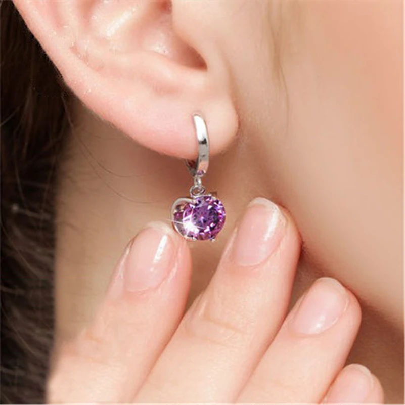 Серьги из стерлингового серебра S925 Элегантные Имитация рубина Висячие серьги для свадьбы богемный сапфировый топаз перола ювелирные изделия Вечерние серьги женские серебро 925 сережки женские