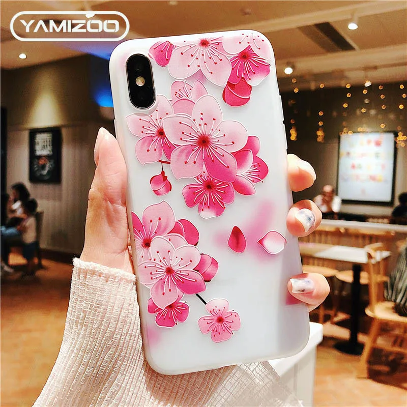 YAMIZOO защитный чехол для iPhone 5S 7 6 цветочный силиконовый 360 Тонкий xr x xs max телефонные