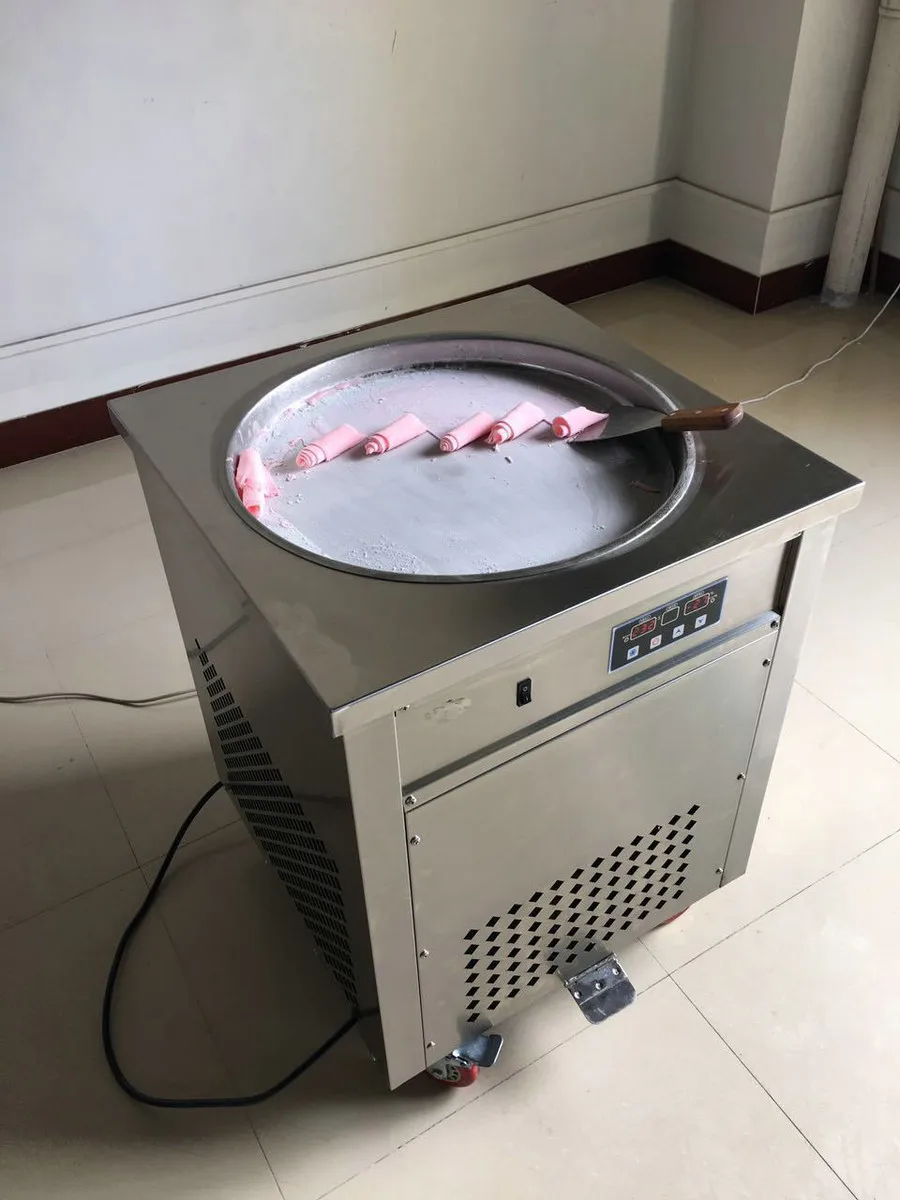 DHL доставка один сковорода электрическая машина для жареного мороженого 1800 Вт