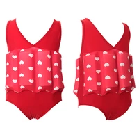 children professional buoyant swimming suits cute printed boys and girls buoyancy swimwear kids one piece swimming float suits