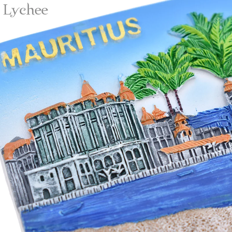 Магнит на холодильник Lychee Life Mauritius туристический сувенир ручной работы магнитный