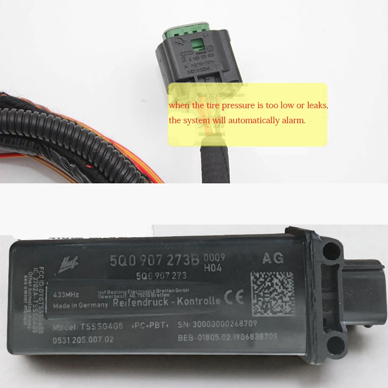 Система контроля давления в автомобильных шинах TPMS для VW Golf 7 Passat B8 MQB Tiguan 2,0 колеса шины сигнализация давления в шинах