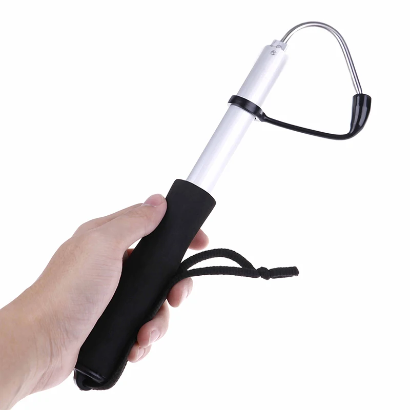 1pcs Stainless Steel Flexible Fishing Gaff Grip Holder Hook Shape Spear Crank Sea Gripper Control Tackle tool | Спорт и развлечения