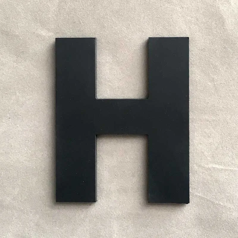 H 1 шт. 7,4*9 см черные пенопластовые буквы 3D трехмерные съемные английские буквы A-Z Сделай Сам Свадебная вечеринка домашний декор для комнаты 5Z - Цвет: H