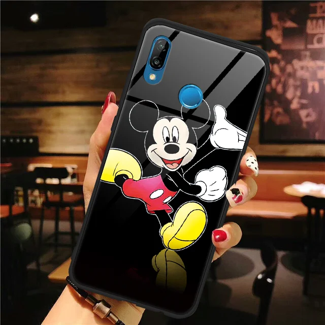 Мультфильм милый закаленное Стекло чехол для huawei Nova 3 3i 4 P20 P30 P9 P10 плюс P Smart Коврики 20X9 10 20 Lite рro Y9 чехол - Цвет: daxiemq