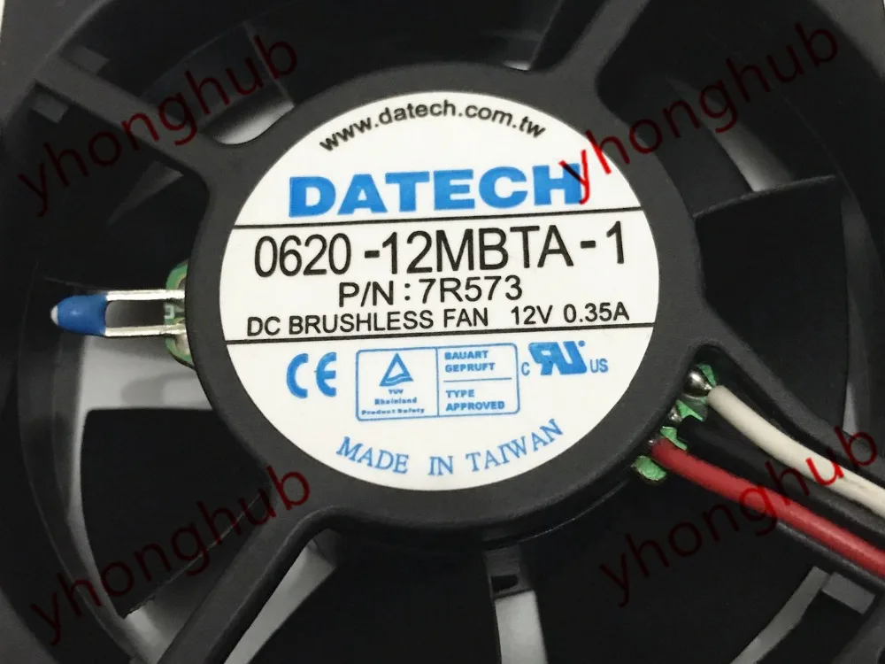 DATECH 0620 12MBTA 1 DC 12V 0.35A 60x60x20 мм 3 провода Сервер вентилятор охлаждения|Кулеры и