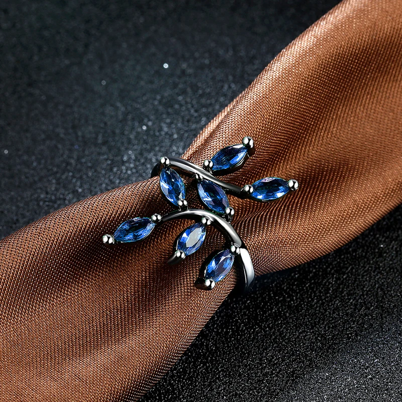 Модные ювелирные изделия Garilina кольца с синим кубическим цирконием для женщин