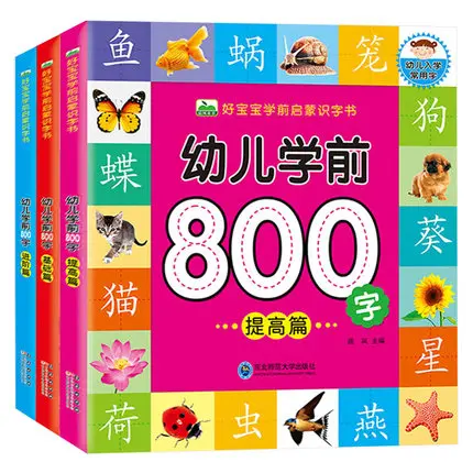 Китайские иероглифы Han zi учебная книга для детей Детский сад Дети китайская