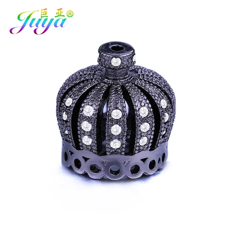 5 Pieces Metal Black Кисточки ручной работы, ювелирные изделия, компоненты для женщин, сделай сам, бисер для изготовления ювелирных изделий, торговля, креативные короны, бусины, колпачки, аксессуары, поставки - Цвет: 5 Pieces Metal Black