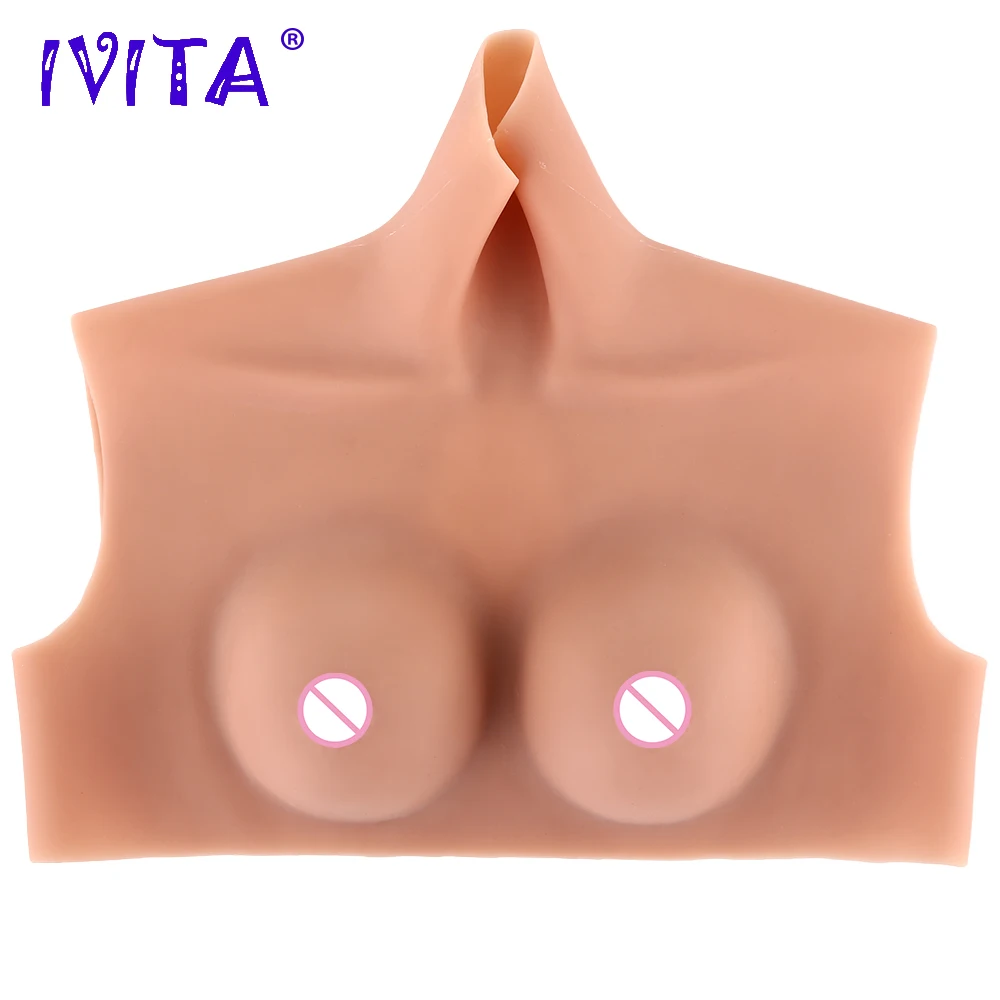 Реалистичная силиконовая грудь IVITA 1150 г форма груди поддельные для трансвеститов