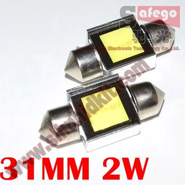Бесплатная доставка COB Festoon led Light 2W 31mm cob chip 2 шт./лот противотуманная фара внешний