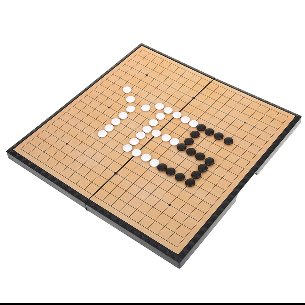 Китайская игра Weiqi Checkers Go набор игр магнитная складная доска образовательные