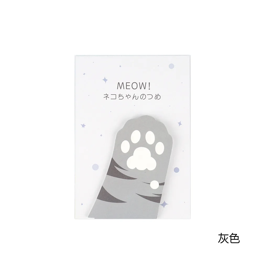 

Cute Cartoon Cat Paw Memo Pad Multi Folding Writing Pads Kawaii Stationery School Supply Planner Label Paper Journal Stickers