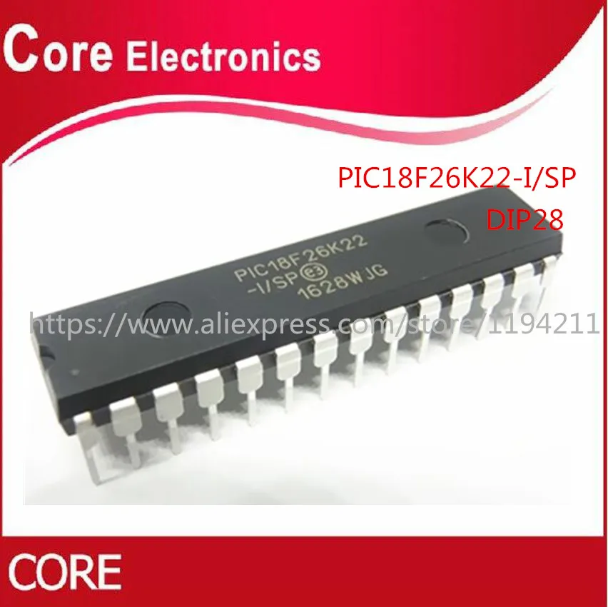 PIC18F26K22 I/SP DIP 28 IC 5 шт./лот|Интегральные схемы| |