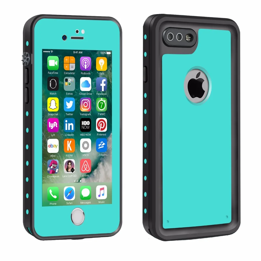 

Redpepper For iPhone 7 8 Plus Waterproof case Shock Dirt Snow Proof Protection With Touch ID Case Cover for iPhone 7 8 Clear
