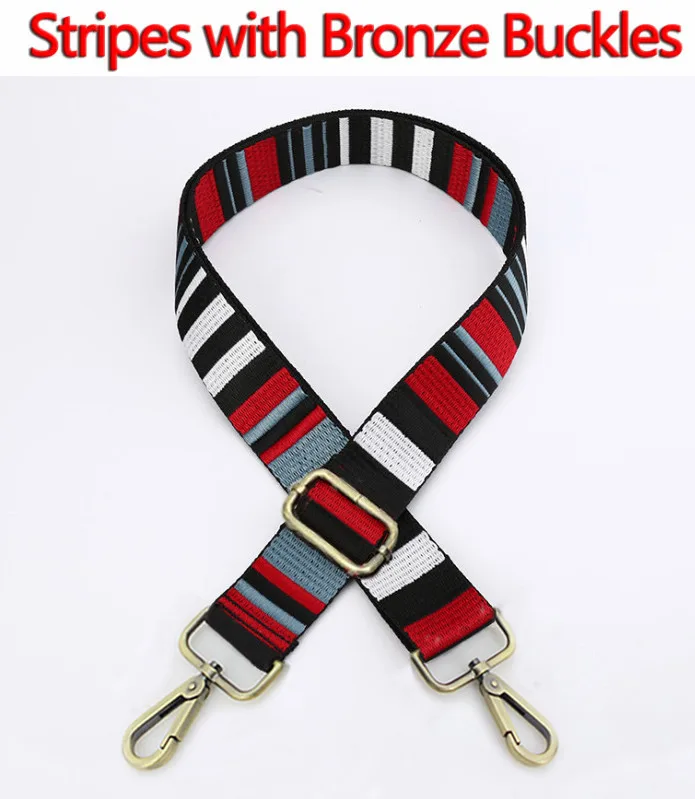 Bronze Stripes 4 металлических цвета! DIY 140 см регулируемая сумочка, сумка с ремнями шириной 3,8 см сменные цветные Наплечные ремни, ремни для сумок - Цвет: Bronze Stripes