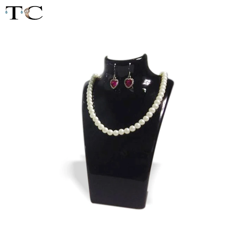 Оптовая продажа черное/белое/прозрачное акриловое ожерелье дисплей модных