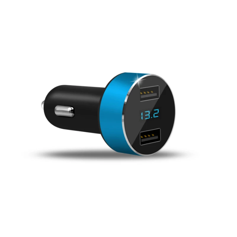 Автомобильное зарядное устройство с двойным USB портом и светодиодным дисплеем