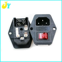 10 pcs power rocker switch iec 3 pin xd 110 c inlet power sockets switch connector plug 10a 250v arcade game switch