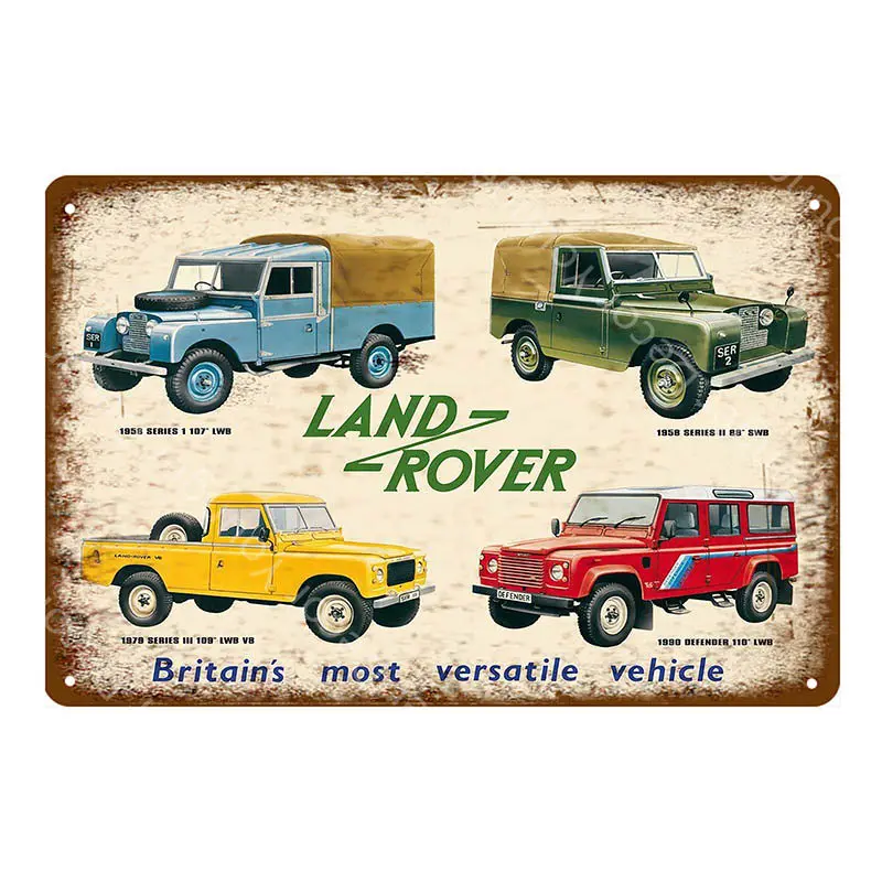 Американский Классический Ford Land Rover автомобильный винтажный постер
