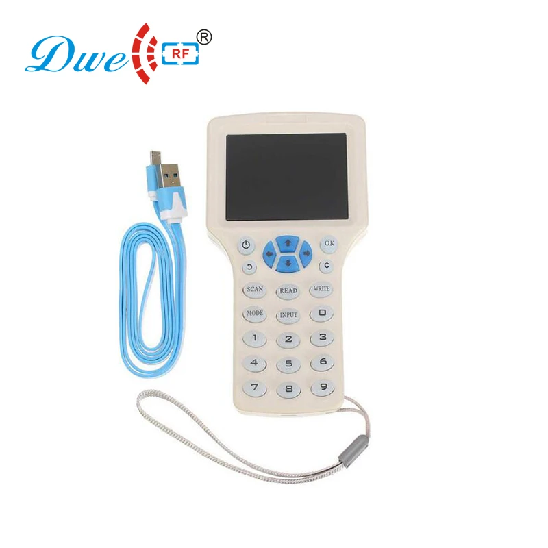 DWE CC RF 9 частота копия зашифрованная NFC смарт-карта RFID Копир Дубликатор ID IC ридер писатель+ 5 UID карт+ 5 EM4305 карт бесплатно - Цвет: White