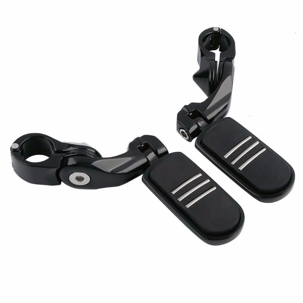 Черный для Harley Touring Мотоцикл 1,2" шоссе подножки монтажные зажимы пассажирские половицы Подножки наборы
