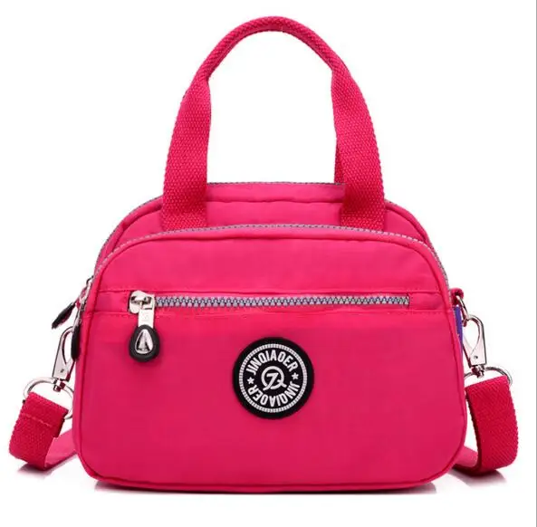 Rose Red Новые модные водонепроницаемые нейлоновые многофункциональные сумки, женские сумки через плечо, повседневные дорожные сумки для девушек, женские сумки-мессенджеры - Цвет: Rose Red