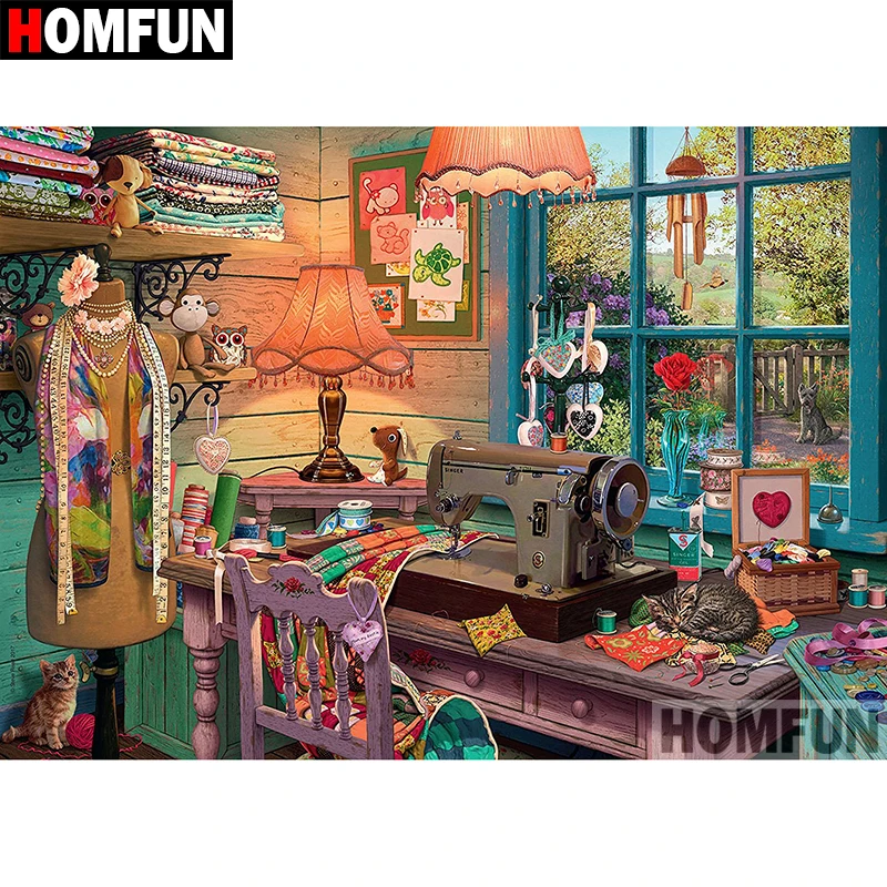 Алмазная 5D Вышивка HOMFUN сделай сам картина с полными квадратными/круглыми