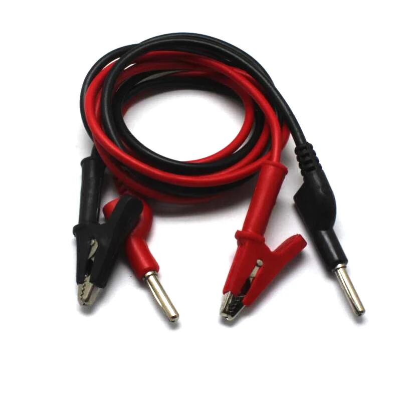 High Voltage Test Silica Gel Wire Lead Line Banana Plug to Crocodile Clamp Double Head Alligator Clip 2pcs | Обустройство дома