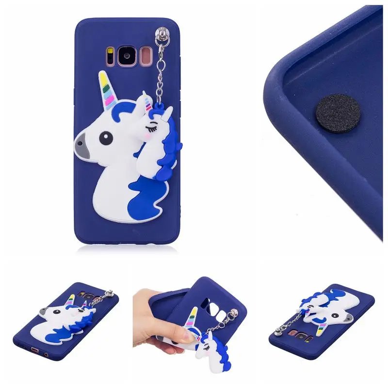 Carton Case Unicorn Horse Turkey Pendant Soft Silicone For Samsung Galaxy Note 8 / S8 Plus S7 Edge S6 Cute Cover |