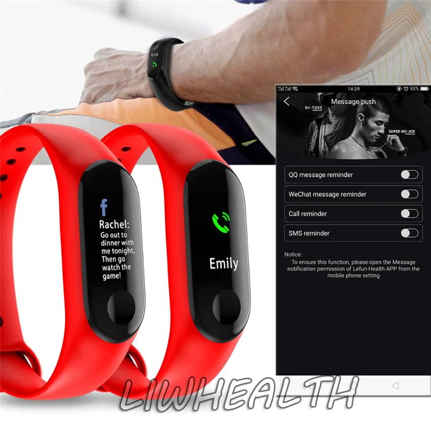 Хит, смарт-браслет, фитнес-трекер, Часы, Smartband, шаг HR, браслет для IOS/Xiao mi/Honor PK mi Band 3/4, подходит для бит 5, не Xiomi