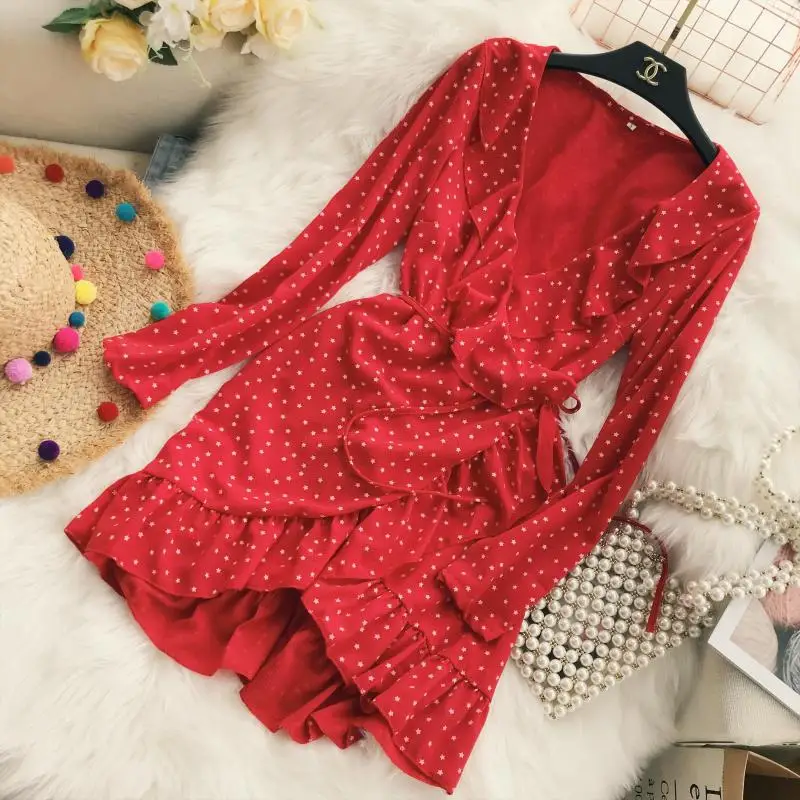 2019 новые женские модные Одежда для взрослых ретро Звезда печати высокая талия